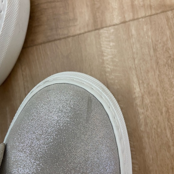 🎁 Buscemi Italian Sneakers Low Tops With Bow /Size 38 size 8 Glitter Beige 🎁 - Picture 7 of 16